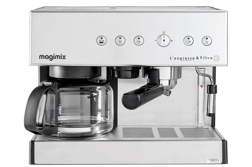 Machine Expresso filtre automatique chromé mat Magimix pour espresso et café fil