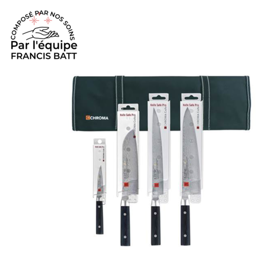 Malette de chef avec 4 couteaux, outils & protections  Kasumi Masterpiece - 9 pi&egrave;ces