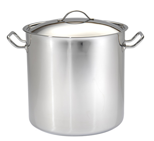 Marmite de 50 cm en inox 1.4 ' PRO De Buyer' avec 2 anses & couvercle inox