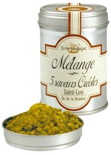 M&eacute;lange 5 saveurs cr&eacute;oles R&eacute;union boite de 60g