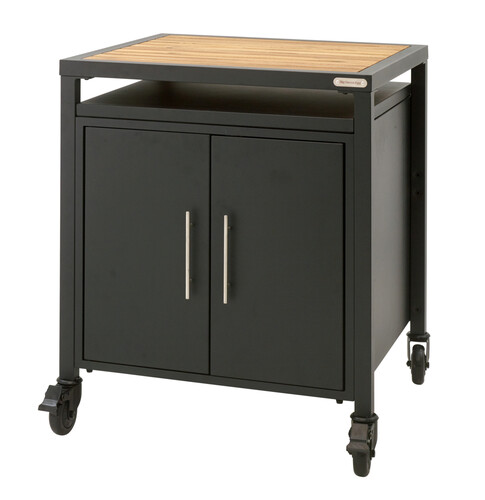 Meuble De Rangement Équipé (Plateau Acacia + Roues)