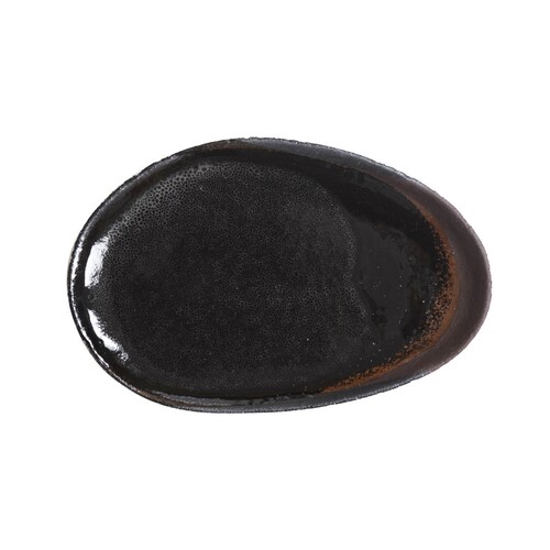 Mini plat ovale Wabi Kemuri 24 x 16 cm / H 1,5cm