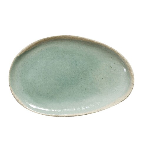 Mini plat ovale Wabi Vert 24 x 16 cm / H 1,5cm