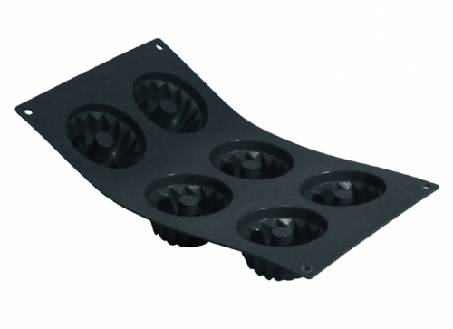 Moul'flex noir plaque de 6 mini kougloff