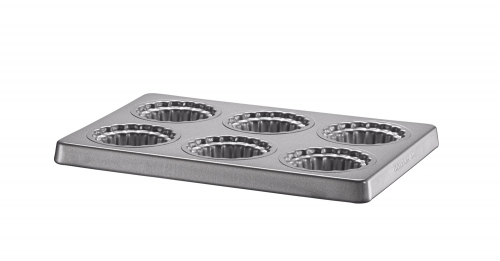 Moule 6 mini tartelettes avec fond amovible, 38 x 25cm
