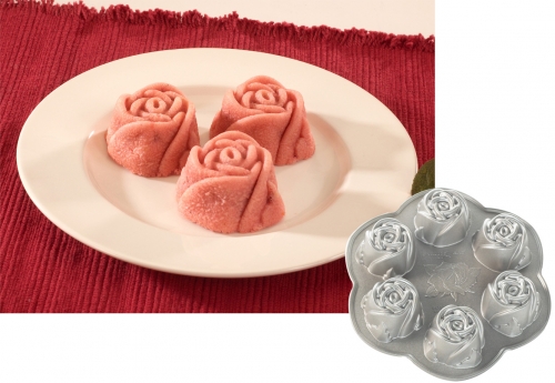 Moule '6 minis roses' en fonte d'aluminium Nordic Ware