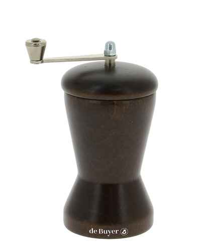 Moulin à muscade SOKO 10 cm avec manivelle en Inox Foncé