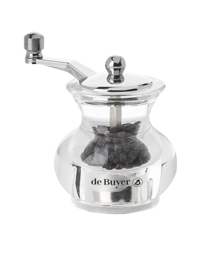 Moulin à Poivre Manuel Mini Avec Manivelle - En Acier Inoxydable, Compact, Pour Sel, Poivre, épices - Idéal Cuisine, Barbecue, Voyage