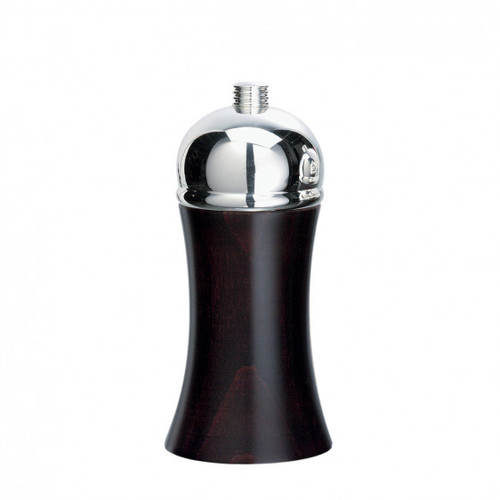 Moulin à poivre modèle Valse couleur noir mat et métal argenté 11cm