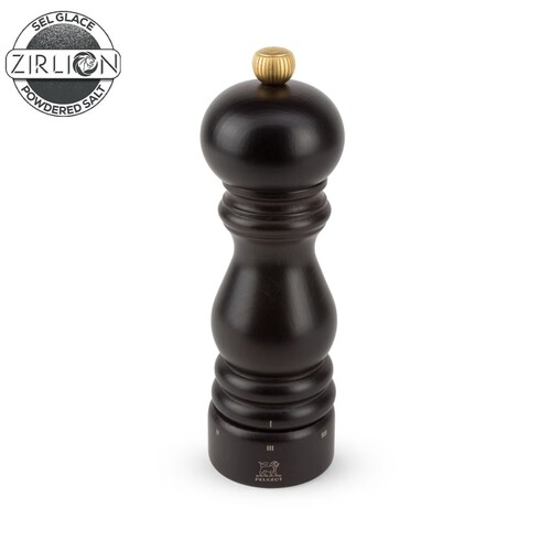 Moulin à Sel Manuel 18 cm en Bois Chocolat PARIS U\'SELECT Mécanisme Zirlion