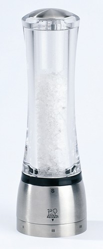 Moulin à sel manuel Daman U\'select Inox & Acrylique 21 cm