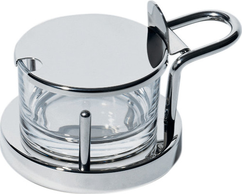 Moutardier inox cristal Alessi