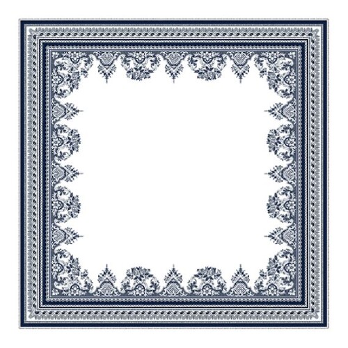 NAPPE CARREE 170x170 DEPAREILLEES BLEU
