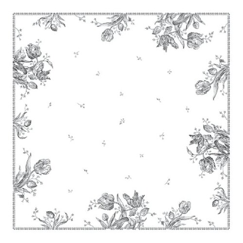 NAPPE CARREE 170x170 TULIPES