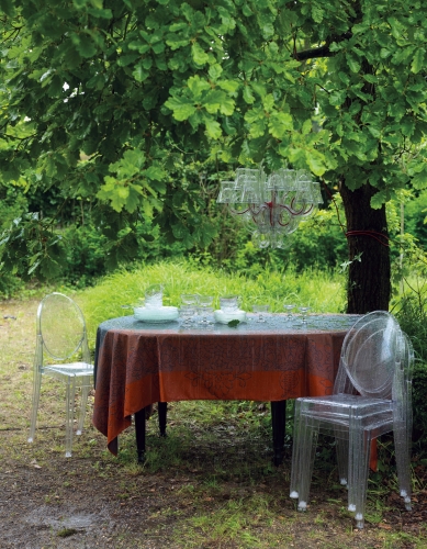 Nappe rectangulaire Le Jacquard Fran&ccedil;ais 175x250  Villa Toscane Cachemire 100% c