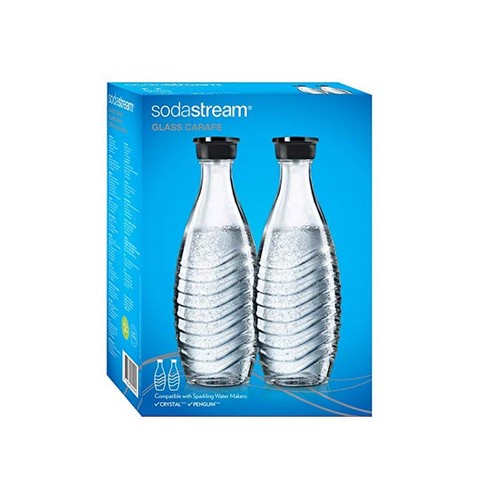 Pack de 2 carafes en verre compatible machine sodastream CRYSTAL