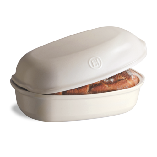 Pain Artisan en c&eacute;ramique 36x24 cm Blanc Lin