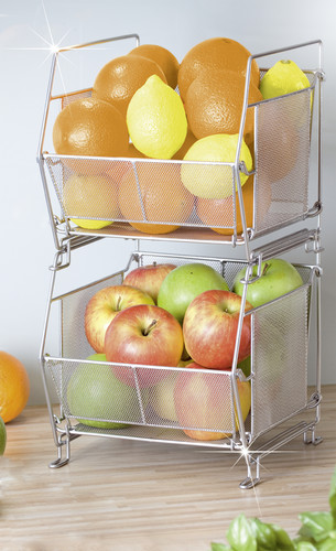 Panier de cuisine en acier empilable (5 Kg max)