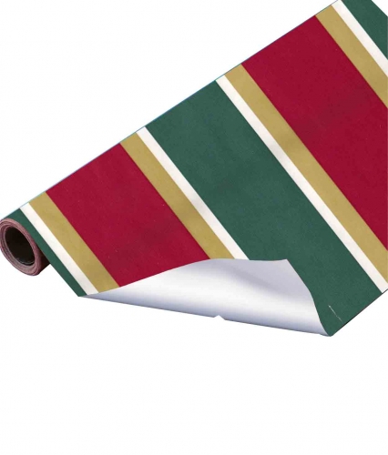 Papier cadeaux rayures 20 x 49  cm - Maxi rouleau de 20 m&egrave;tres (52g/m2)