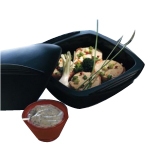 Papillote carr&eacute;e noire