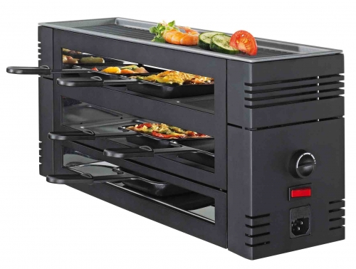 Pizza Raclette 6 personnes noir Spring - 46 x 16 x 21.5 cm