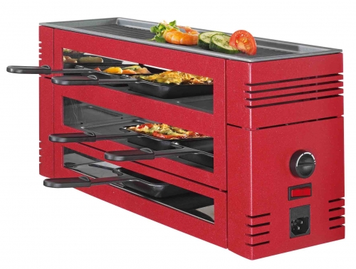 Pizza Raclette 6 personnes rouge Spring - 46 x 16 x 21.5 cm