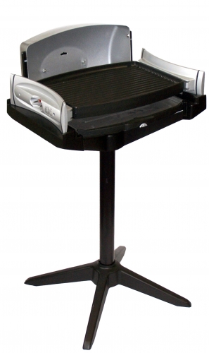 Plancha r&eacute;versible avec pied et paravent