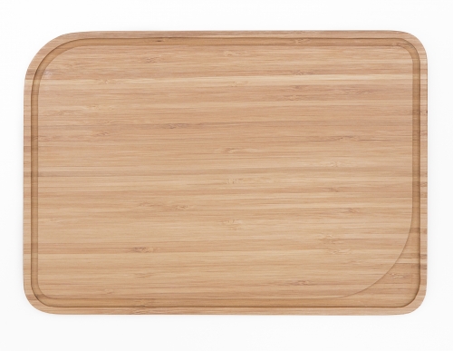 Planche à découper avec rigole en Bambou alimentaire - 28,5 x 20 x 1,2 cm