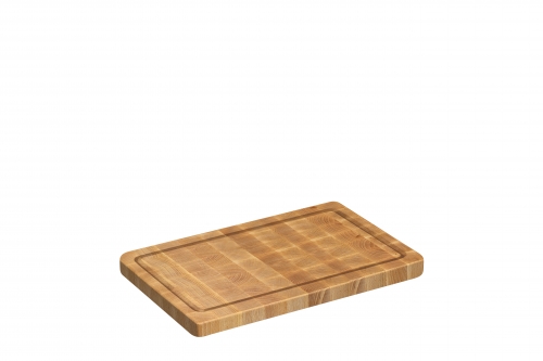 Planche à découper avec rigole en bois debout 36 X 23 cm