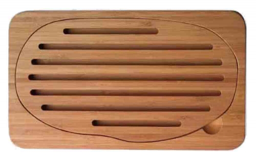 Planche &agrave; pain de table L 28 x l 16 x H 1,9 cm en Bambou alimentaire et biod&eacute;gra