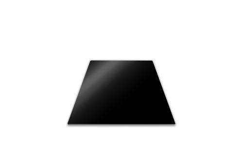 Planche de protection en verre trempé (1/2 plaque) noir - 50 x 28 cm