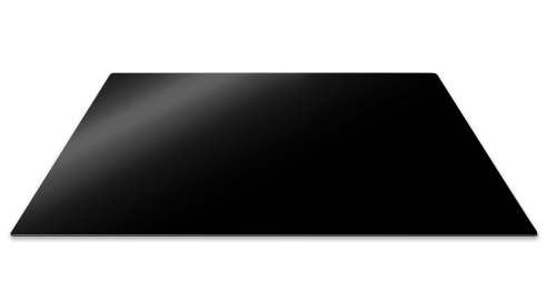 Planche de protection en verre trempé  noir - 57 x 50 cm