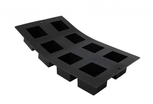 Plaque 8 moul flex cubes 45 x 45 mm noire