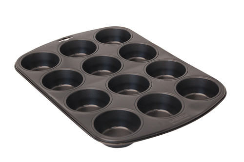 Plaque de 12 moules à muffin anti-adhésif (moule dur) 38 x 27 x 3.5 cm