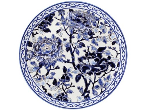 Plat A Gâteaux Pivoines Bleues