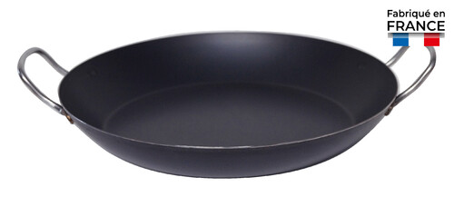 Plat a paella en tôle bleue § 34 cm