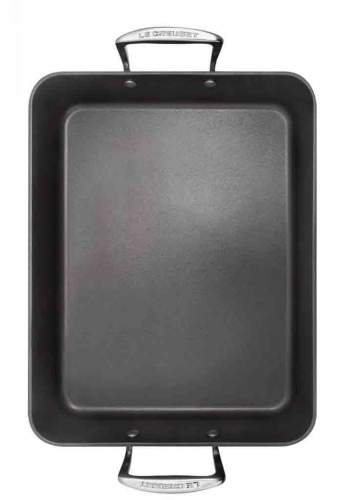 Plat &agrave; r&ocirc;tir Les Forg&eacute;es 35 x 27 cm anti adh&eacute;rent noir