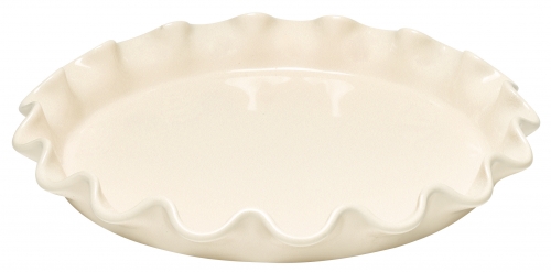 Plat &agrave; tarte corolle Argile &sect; 32 cm