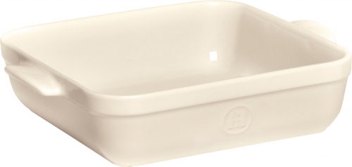 Plat carr&eacute; blanc Argile 28 x 23 cm