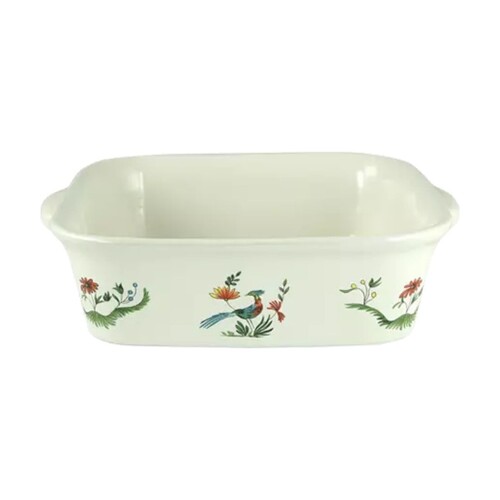 Plat carré moyen modèle Culinaire OISEAUX DE PARADIS