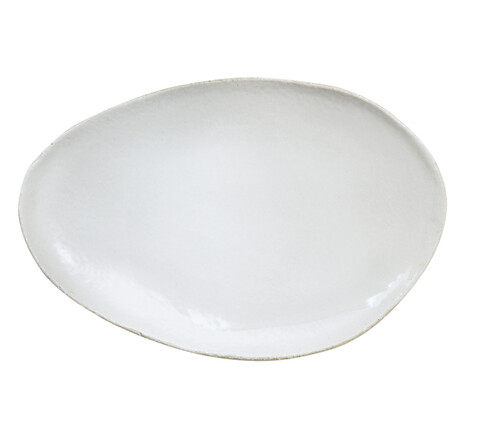 Plat ovale blanc Wabi