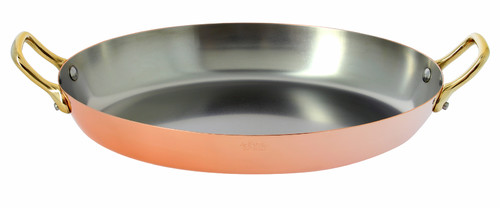 Plat ovale cuivre-inox 2a. Bronze 32cm