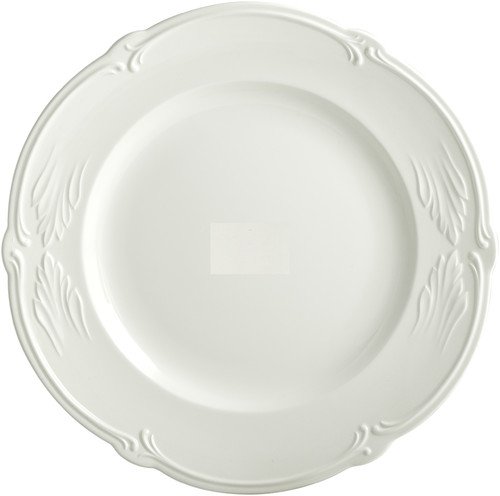 Plat Rond Rocaille Blanc