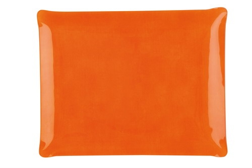 Plateau 37x28 inclusion tissu orange