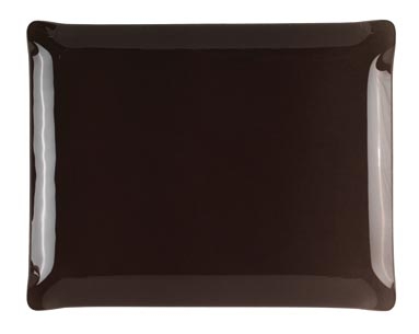 Plateau 46x36 chocolat inclusion tissu
