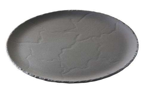 Plateau à fromage rond porcelaine noire 28.5 cm x 1.5 cm