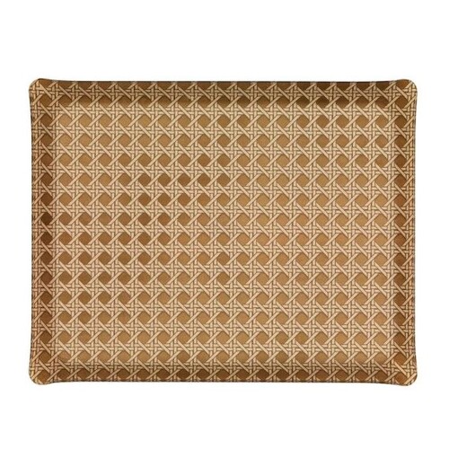 plateau acrylique 46x36cm cannage beige