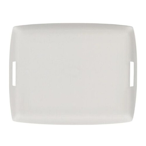 Plateau Acrylique 54 X 43 cm avec anses intérieures Lin Blanc