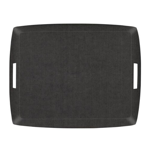 Plateau Acrylique 54 X 43 cm avec anses intérieures Lin Gris