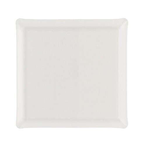 Plateau Acrylique Carré 36 x 36 cm Lin Blanc